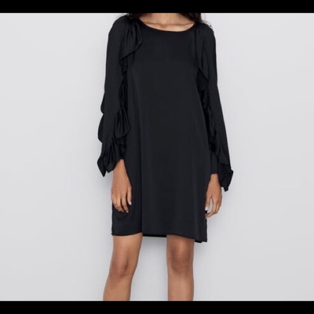 ZARA black mini dress. New with tags never worn.
